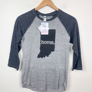 NWT Black and Gray Raglan Sleeve Home T-Shirt
